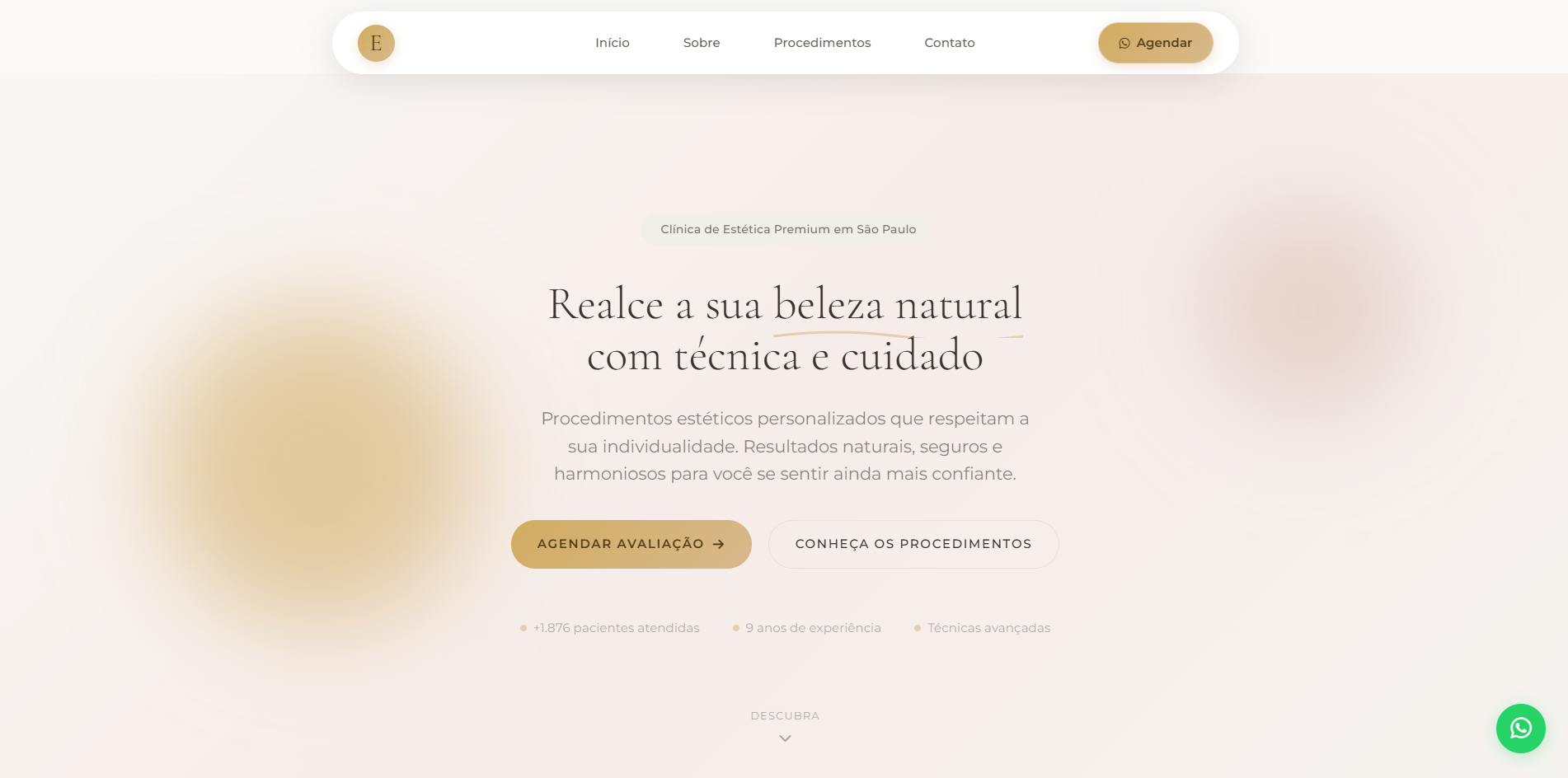 Clinica de estetica - Site institucional